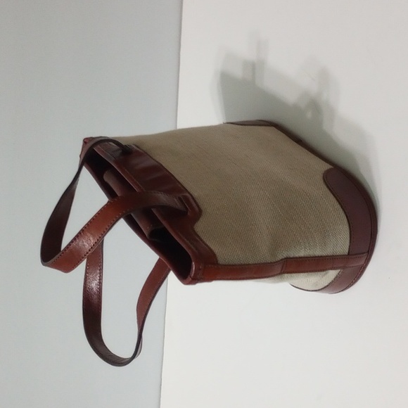 Brahmin Vintage Canvas and Leather Mini Tote - Picture 5 of 12